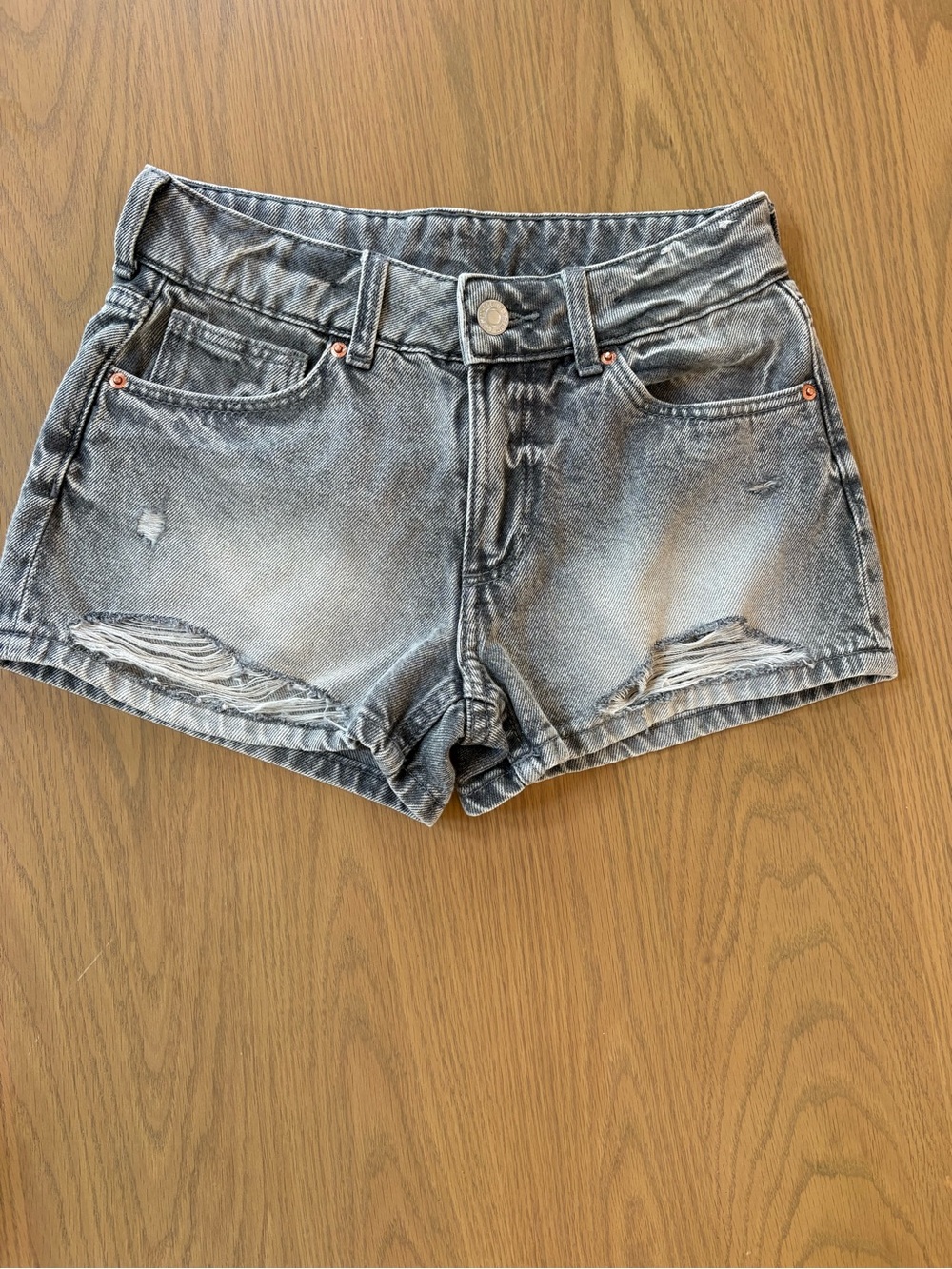 Girls H&M Gray Denim Jean Shorts NWOT